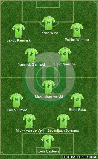 VfL Wolfsburg 4-1-4-1 football formation