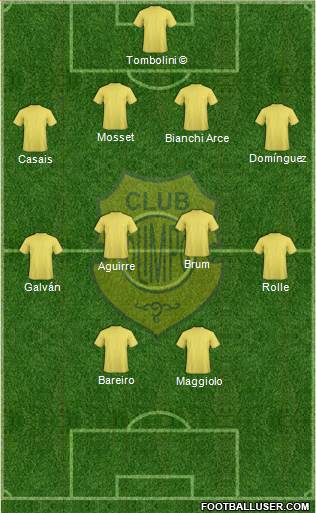 Olimpo de Bahía Blanca 4-4-2 football formation