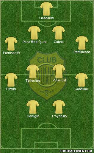 Olimpo de Bahía Blanca 4-4-2 football formation