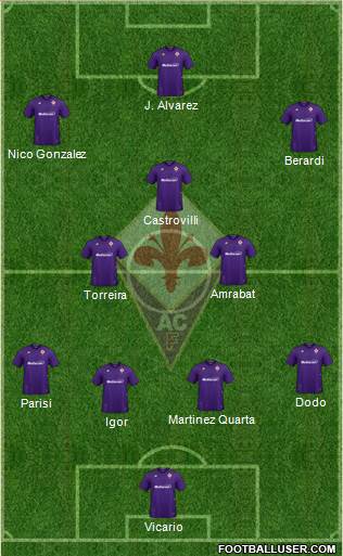 Fiorentina 4-2-3-1 football formation