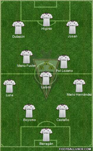 Albacete B., S.A.D. football formation