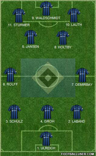 Hamburger SV 4-2-3-1 football formation