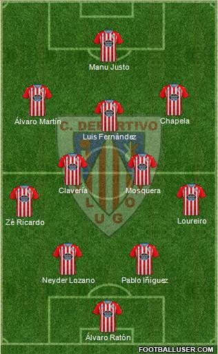 C.D. Lugo 4-2-3-1 football formation