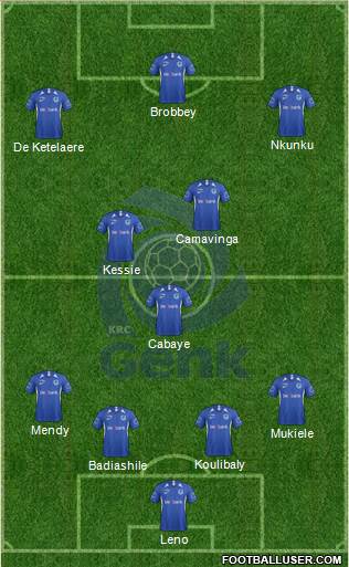 K Racing Club Genk 4-3-3 football formation