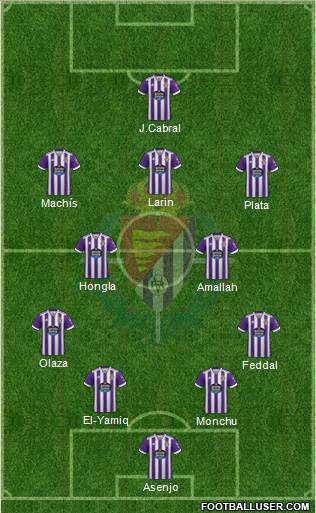 R. Valladolid C.F., S.A.D. football formation