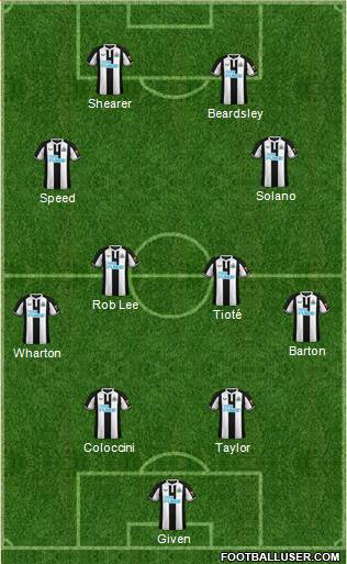 Newcastle United football formation