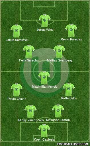 VfL Wolfsburg 4-1-4-1 football formation