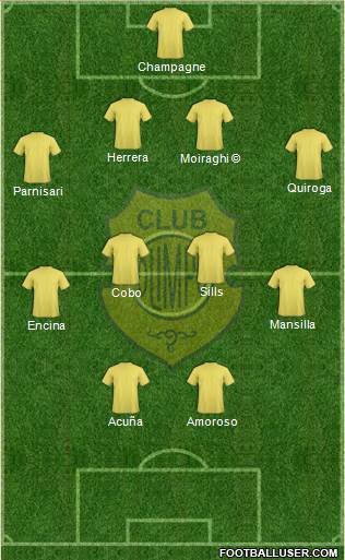 Olimpo de Bahía Blanca 4-4-2 football formation