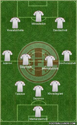 Georgia 3-4-3 football formation