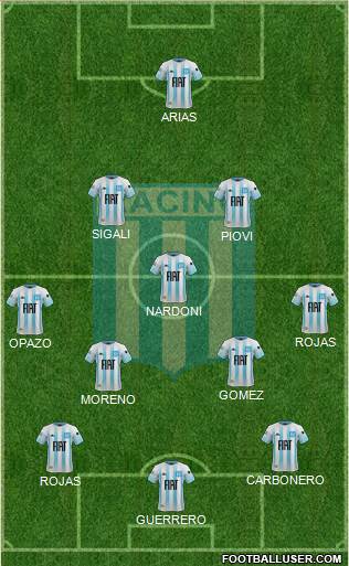 Racing Club 4-3-3 football formation