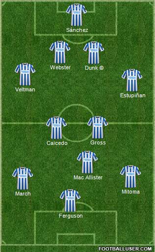 Brighton and Hove Albion football formation