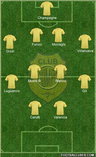 Olimpo de Bahía Blanca 4-4-2 football formation