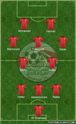 Egypt 3-4-1-2 football formation