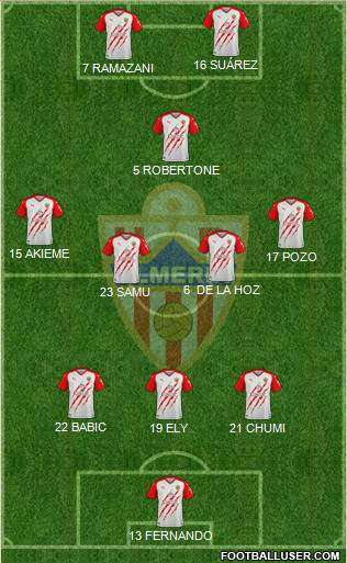 U.D. Almería S.A.D. football formation