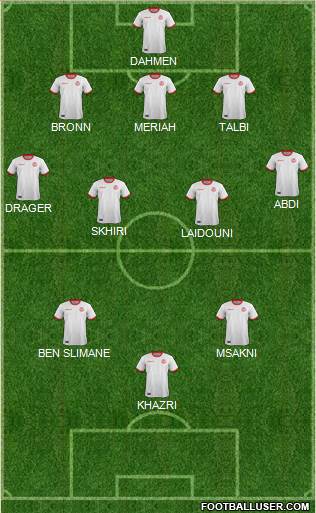 Tunisia football formation