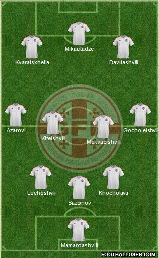 Georgia 3-4-3 football formation