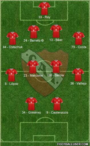 Independiente football formation