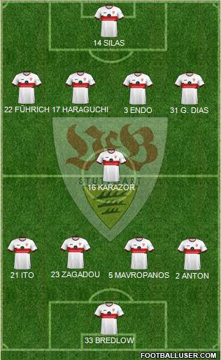 VfB Stuttgart 4-1-4-1 football formation