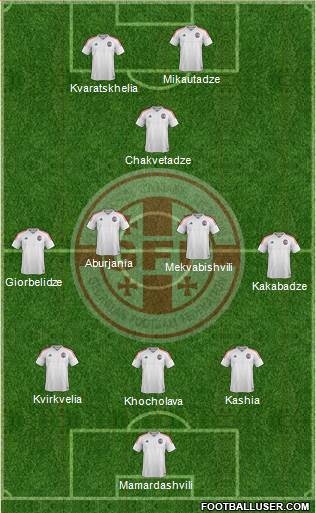 Georgia 3-4-1-2 football formation