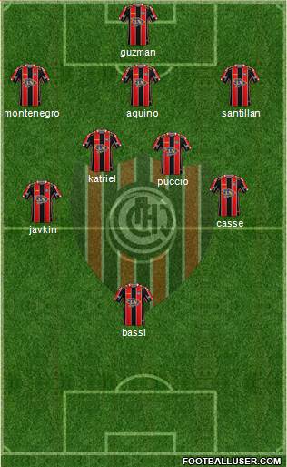 Chacarita Juniors football formation