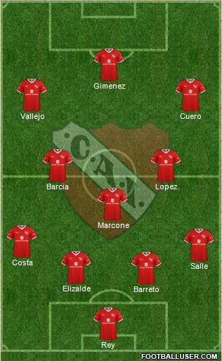 Independiente football formation