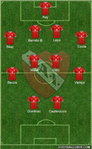 Independiente football formation