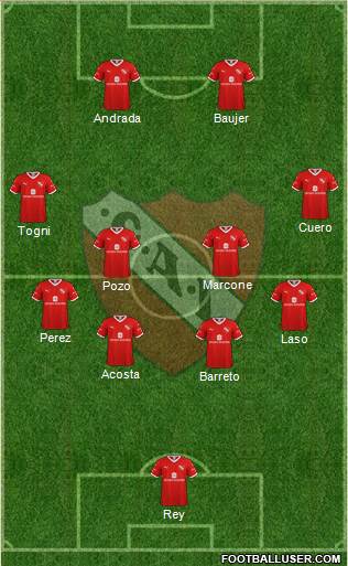 Independiente football formation