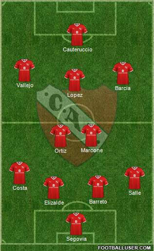 Independiente football formation