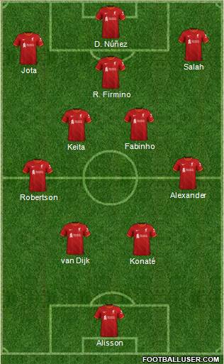Liverpool football formation
