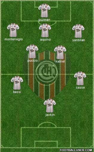 Chacarita Juniors football formation