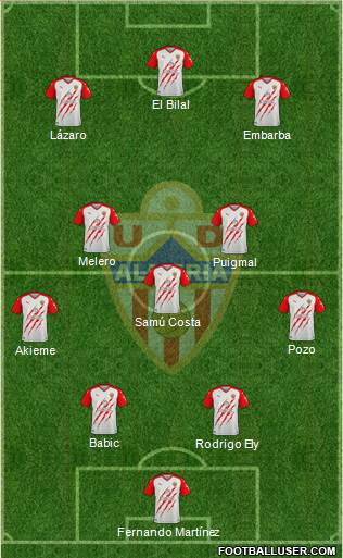 U.D. Almería S.A.D. football formation