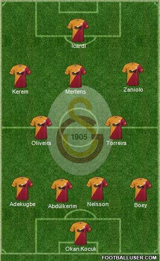 Galatasaray SK 4-2-3-1 football formation