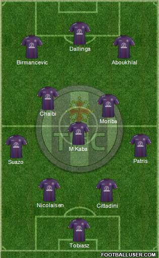 Toulouse Football Club 4-1-2-3 football formation