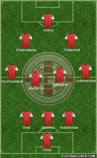 Georgia 3-4-2-1 football formation