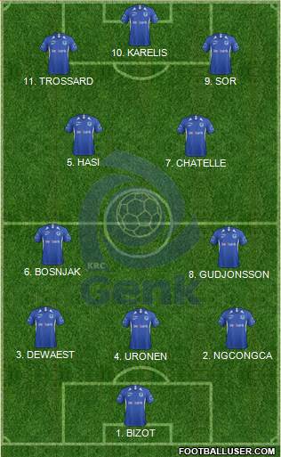 K Racing Club Genk football formation