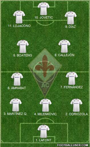 Fiorentina football formation