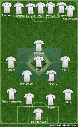 Hamburger SV 4-2-3-1 football formation