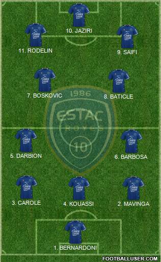 Esperance Sportive Troyes Aube Champagne football formation