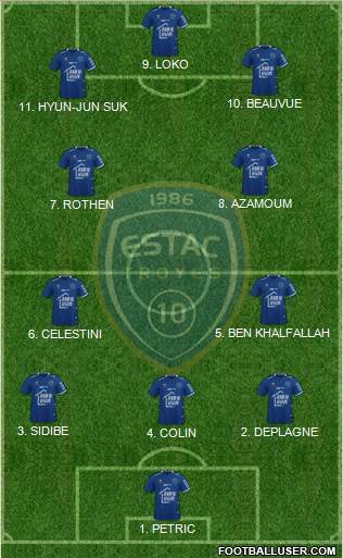 Esperance Sportive Troyes Aube Champagne 4-2-3-1 football formation