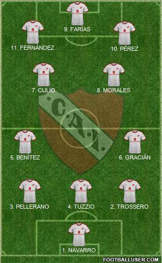 Independiente football formation