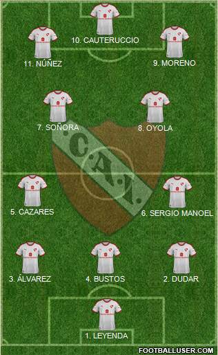 Independiente football formation