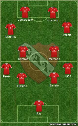 Independiente football formation