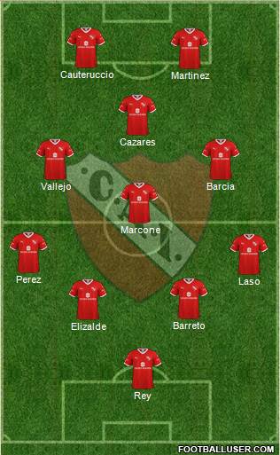 Independiente football formation