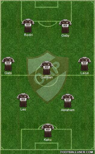 Platense 4-2-1-3 football formation