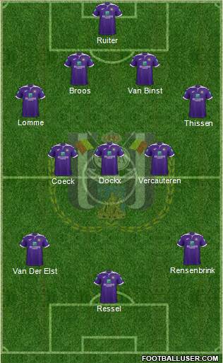 RSC Anderlecht football formation