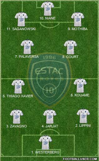 Esperance Sportive Troyes Aube Champagne football formation