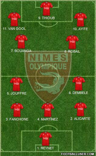 Nîmes Olympique football formation