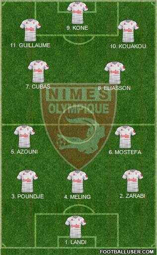 Nîmes Olympique football formation