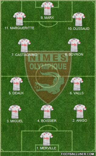 Nîmes Olympique football formation