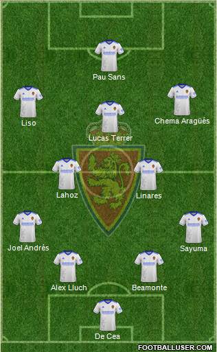 R. Zaragoza S.A.D. football formation